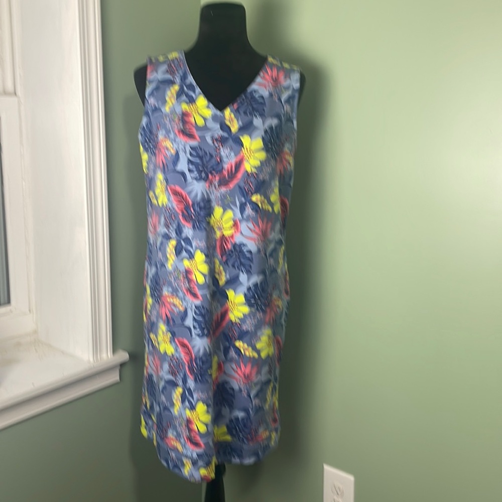 Denim and Company, Hawaiian print, bathing suit, cover-up, small